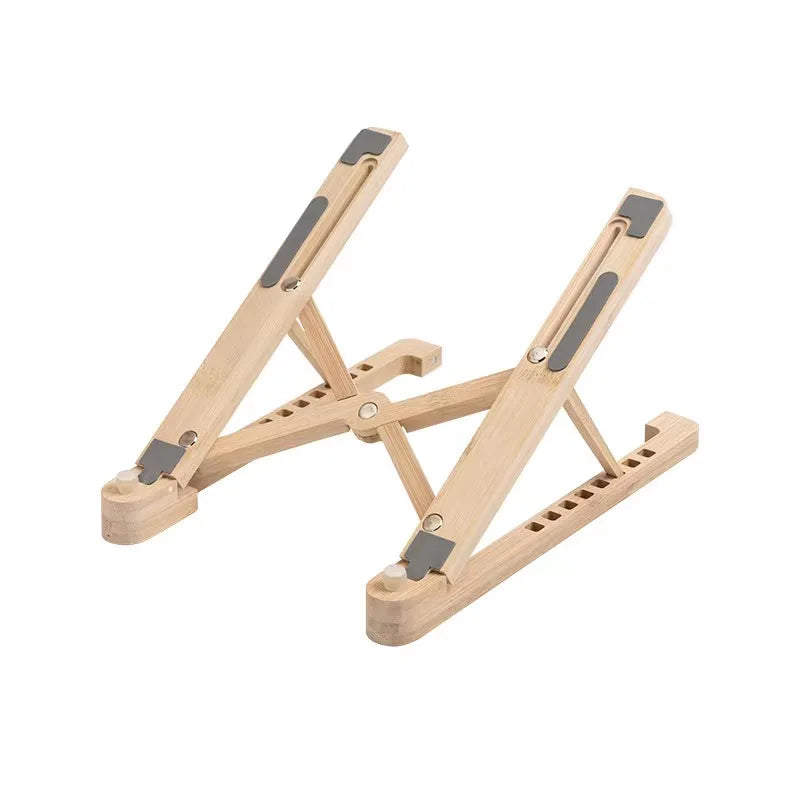 Support Réglable pour Ordinateur en Bois Véritable