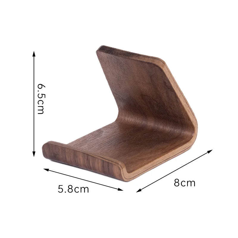 Support pour Téléphone en Bois De Noyer