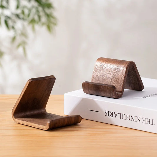 Support pour Téléphone en Bois De Noyer