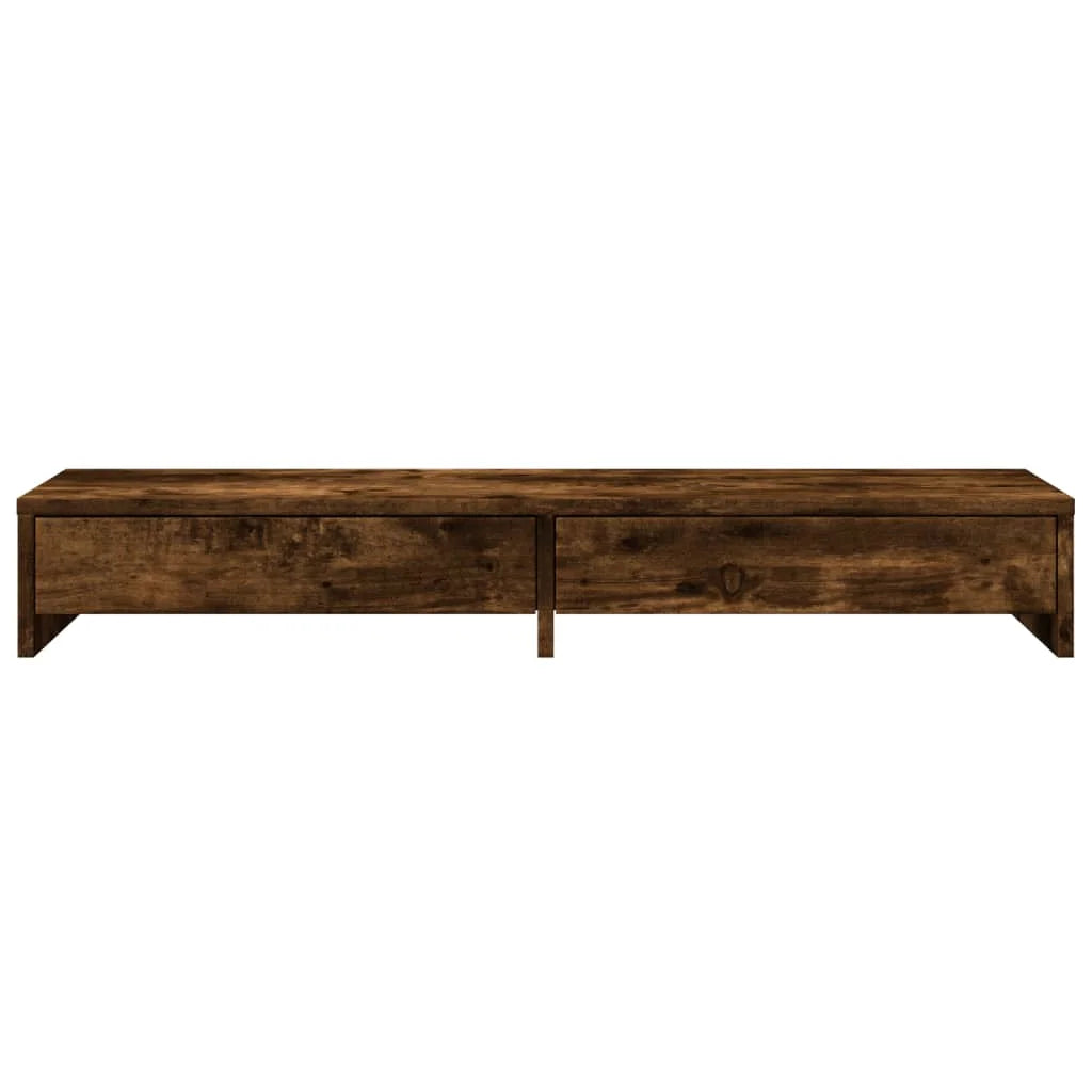 Support de Moniteur en Bois de Chêne Fumé