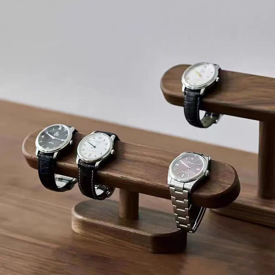 Présentoir de Montre en Bois de Noyer
