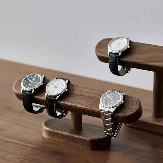 Présentoir de Montre en Bois de Noyer