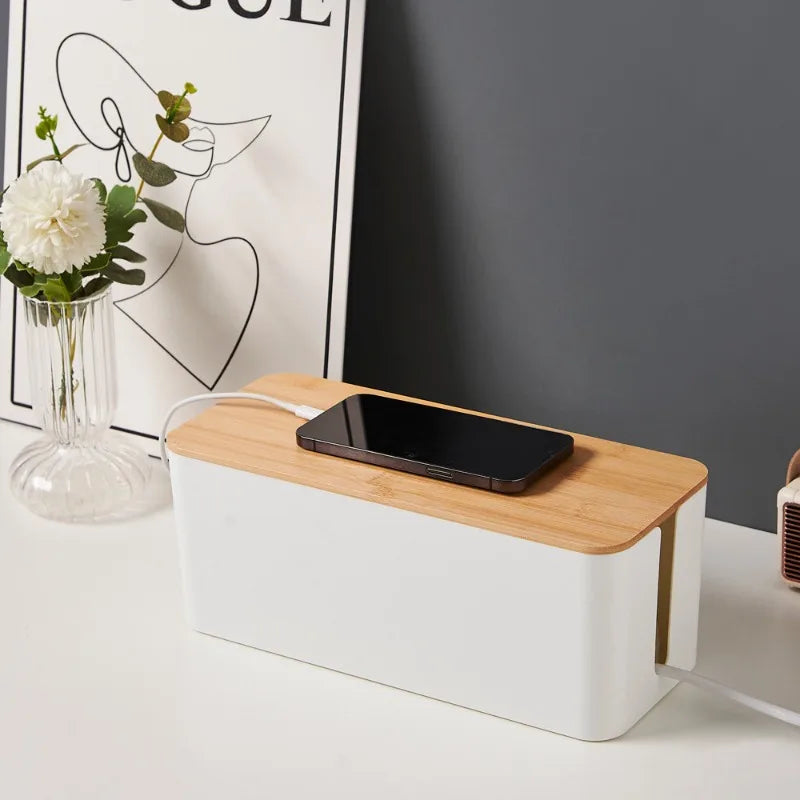 Boîte de Rangement en Bambou Véritable