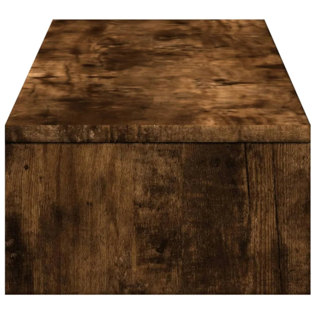 Support de Moniteur en Bois de Chêne Fumé