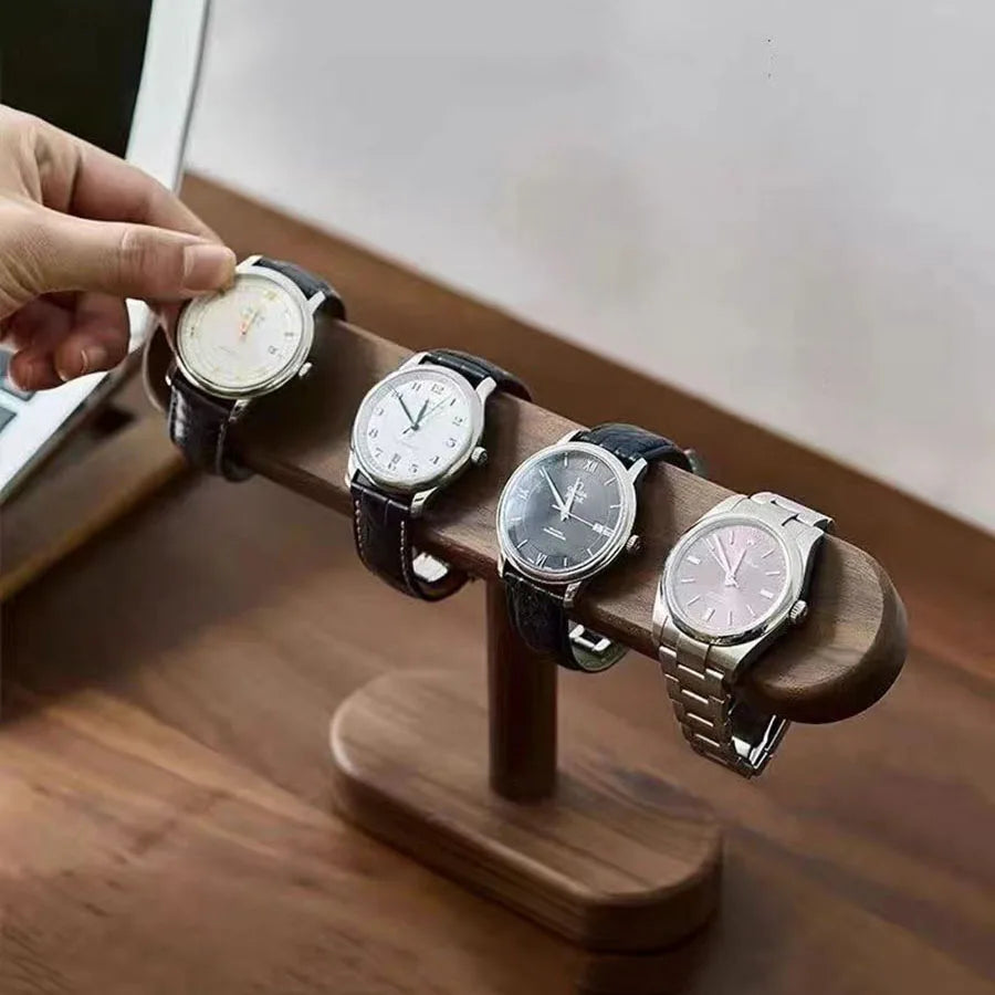 Présentoir de Montre en Bois de Noyer