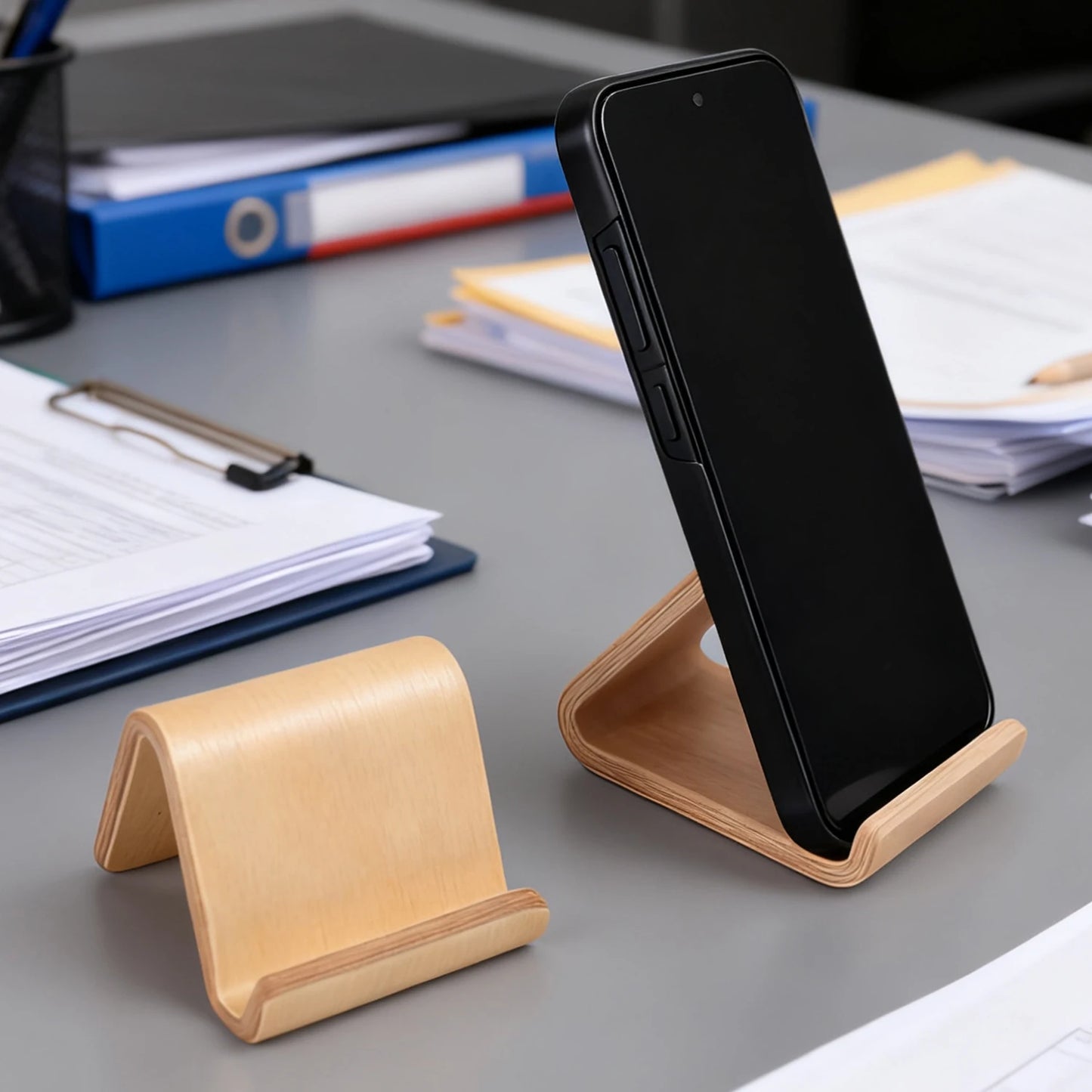 Support pour Téléphone en Bois de Bouleau