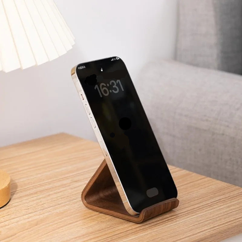 Support pour Téléphone en Bois De Noyer