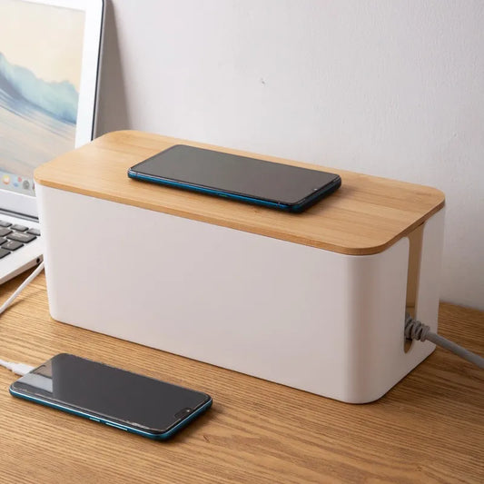 Boîte de Rangement en Bambou Véritable