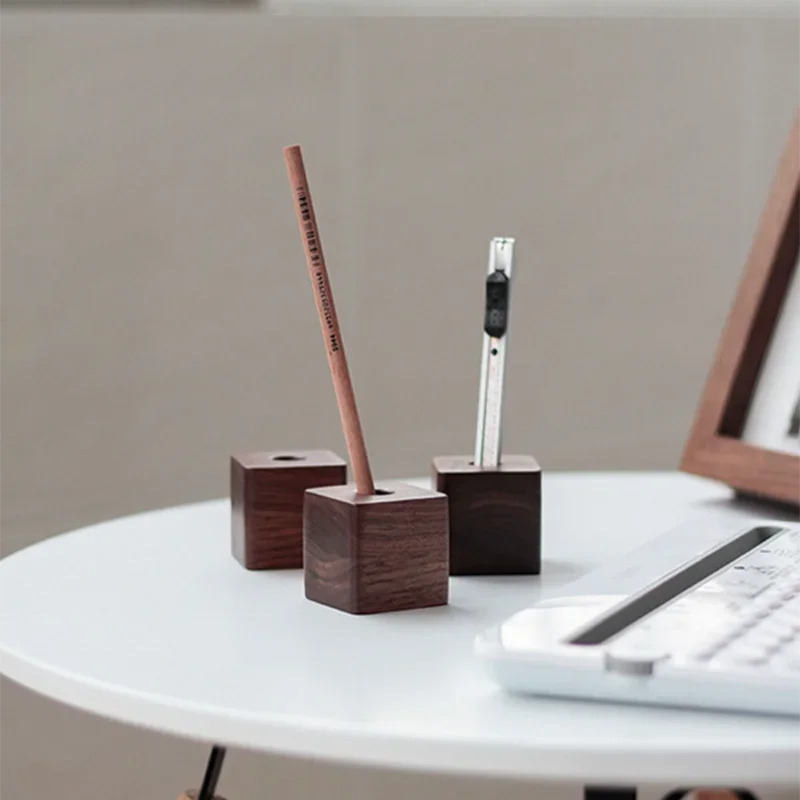 Porte-stylo en Bois Véritable