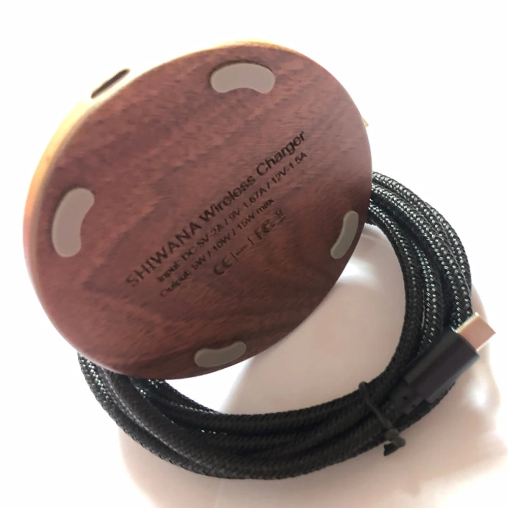 Chargeur sans fil en Bois Véritable