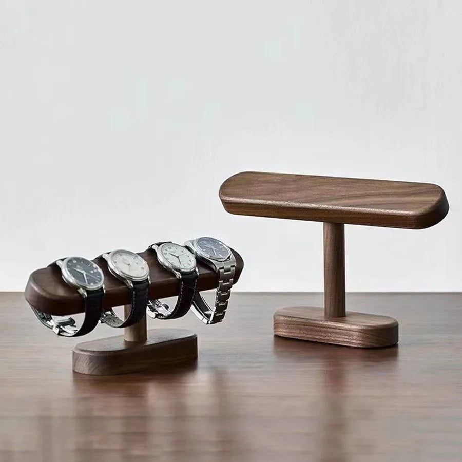 Présentoir de Montre en Bois de Noyer
