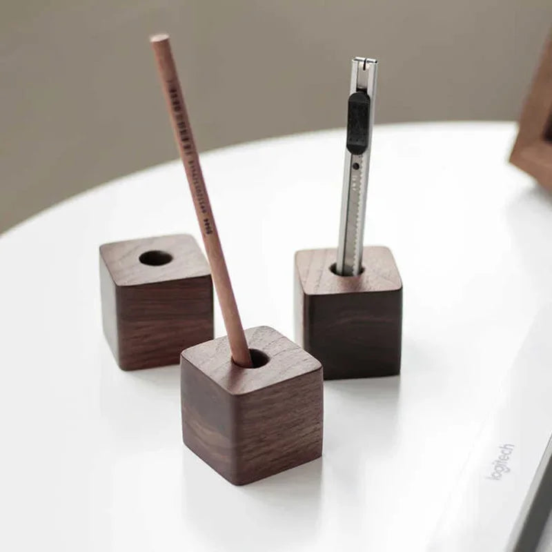 Porte-stylo en Bois Véritable