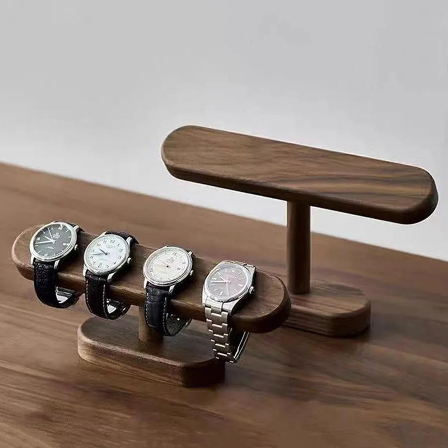 Présentoir de Montre en Bois de Noyer