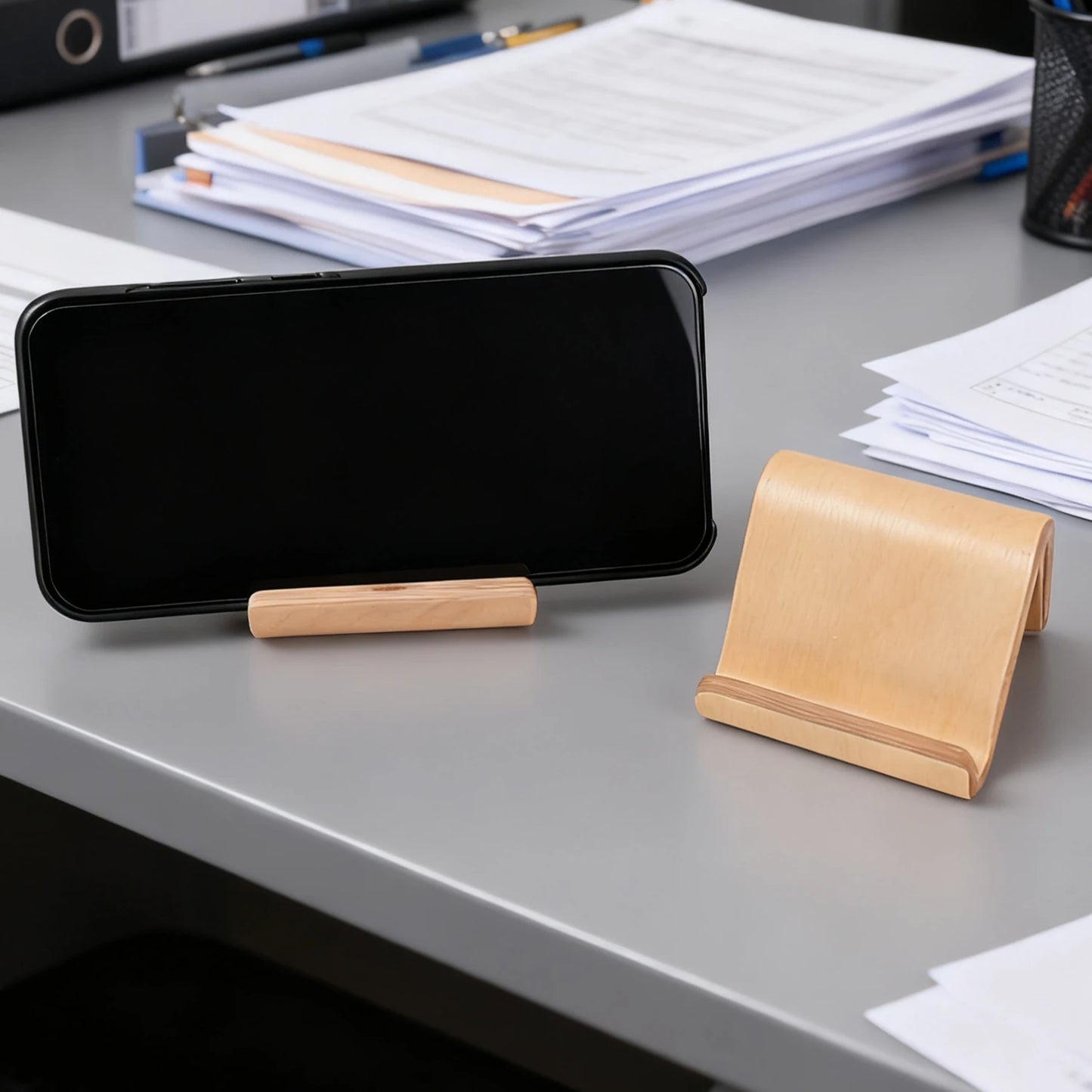 Support pour Téléphone en Bois de Bouleau