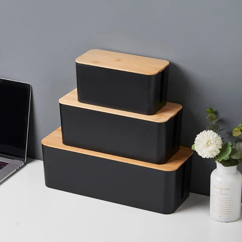 Boîte de Rangement en Bambou Véritable