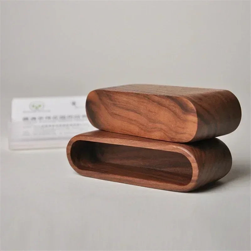 Porte-Cartes de Visite en Bois Véritable